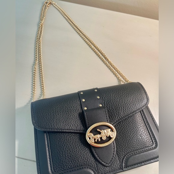 Coach Handbags - Coach convertible crossbody, shoulder bag. Black pebbled leather.